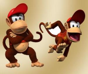 yapboz Şempanze Diddy Kong, video oyunu Donkey Kong karakter